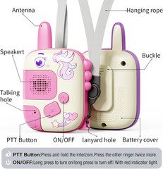 Walkie Talkies Toys for Girls:Unicorn Toys 2 Pack Birthday Gifts for 3 4 5-7 8 Y