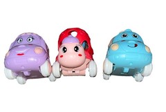 Baby Girl Toy Cars Set of 3 Friction Rattle Cars Pink Purple Blue _C5