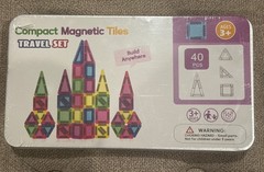 Mini Magnetic Tiles Building Blocks 40PCS – steam Educational travel set 3+