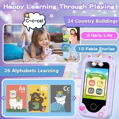 Kids Smart Phone for Girls, Christmas Birthday Gifts for Girls Age 3-10 Kids …
