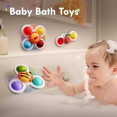 3PCS Pop Suction Cup Spinner Toys for 1 Year Old Boy Girl|Novelty Carrot