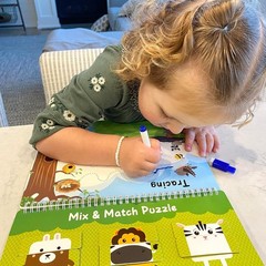 Busy Book for Toddlers, 30 Pages, Pre-Assembled, Preschool Learning Activitie…