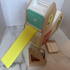 Lovevery Wood Stackable Modular House Dollhouse With Key Camper Bed Slide Lot