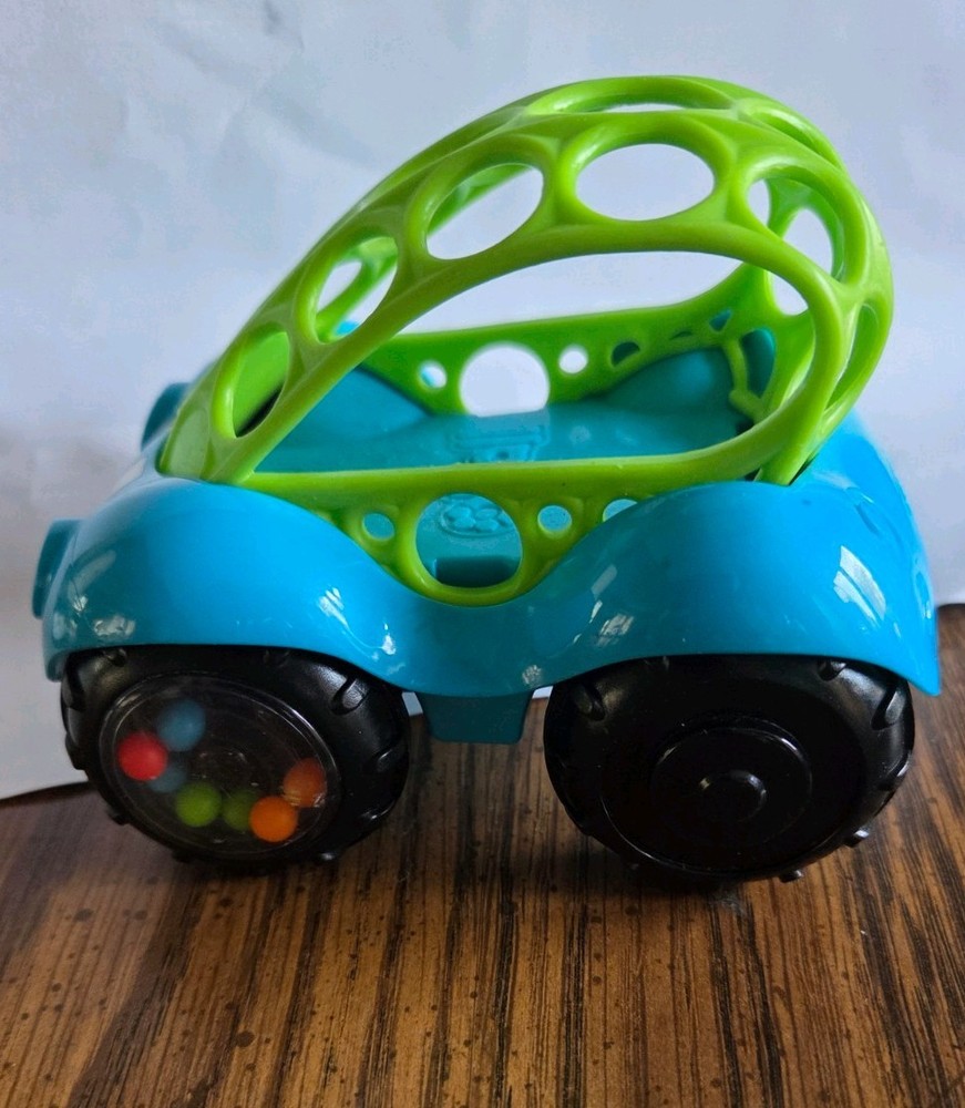 Bright Starts Oball Rattle Roll Easy Grasp Toy Car BPA-Free Ages 3months And Up