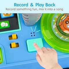 Baby DJ Table for Toddlers 1-3, Baby Musical Piano Toys 6-9-12-18 Months Toddler