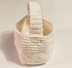 Handmade Crochet White Color Sorting Playset, Learning Toy, Montessori