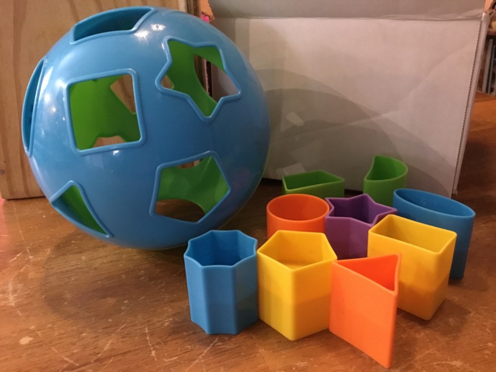 Fun Time My First Shape Sorter Toddler Toy MISSING TWO SHAPES