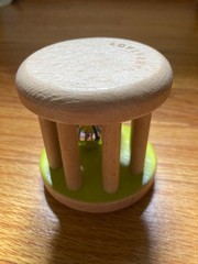 LOVEVERY Wooden Rolling Bell Montessori rattle toy The Charmer Play Kit 3-4 mos