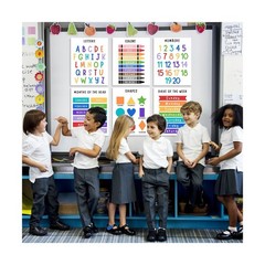 Educational Preschool Learning Posters,Alphabet ABC Posters for Toddlers Clas…