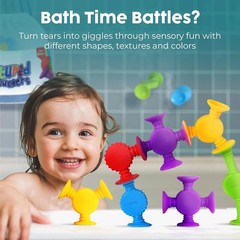 Bath Toys Suction Connect Build Create Toddler Sensory Toy Fine Motor Skills