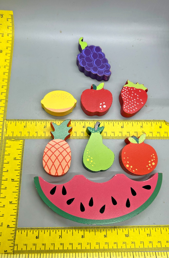 3D Wooden Puzzle Fruit Games Stacking Blocks Educational Wood Fruit Toy Balance