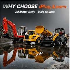 Durable Metal Toy Trucks – Excavator, Bulldozer, Dump Truck