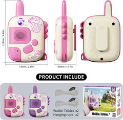 Walkie Talkies Toys for Girls:Unicorn Toys 2 Pack Birthday Gifts for 3 4 5-7 8 Y