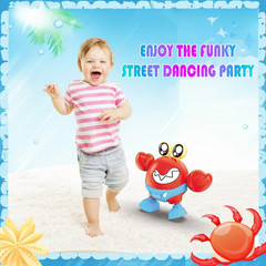 Dancing Crab Baby Toy, Tummy Time Interactive Learning Toy for Toddlers, Babies