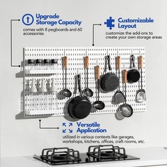 Keepo Pegboard Combination Kit, Pegboards and Accessories Modular Hanging for…