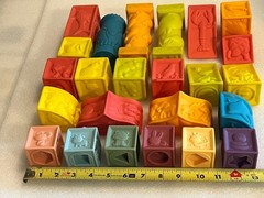 ABC Numbers Animals Educational Stacking Building Squishy Soft Rubber Toy Blocks
