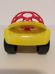 Baby Oball Rattle and Roll Car, Yellow and Red, Easy Grab Push Toy