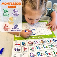Busy Book for Toddlers, 30 Pages, Pre-Assembled, Preschool Learning Activitie…