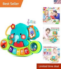 Portable Musical Elephant Piano Toy for Babies – Fun & Learning 6-18
