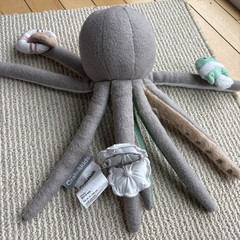 Crate & Kids sea life octopus baby activity Toy-CRATE & BARREL 12″ Gray