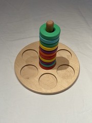 Lovevery Flexible Wooden 12 Ring Stacker Colorful Montessori Toy 🔥