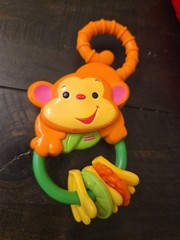 Rainforest Monkey Ring Activity Rattle Hanging Toy Fisher Price 2007