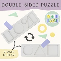 Wooden Shape Puzzle – Montessori Shape Sorter Toy & Color Sorting Toy for Kid