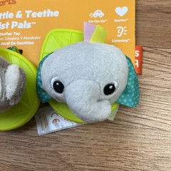 Bright Starts 2pk Wrist Rattles/Teethers Wearable Toy Monkey Elephant Infant NEW