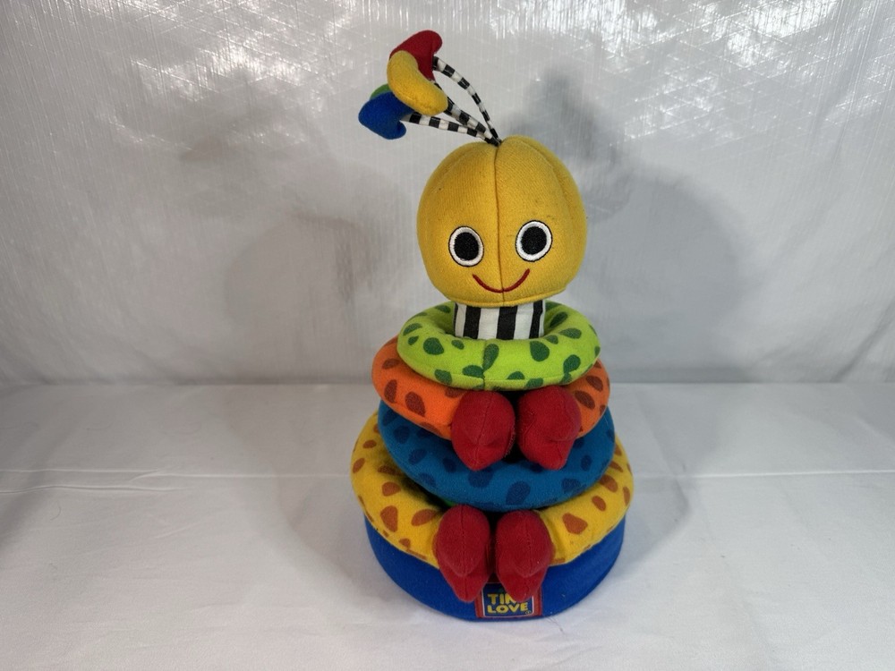 RARE Tiny Love Stacking Links Rings Infant Soft Toy Baby Einstein