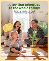 Dancing Talking Cactus Baby Toys 0-6 3-6 6-12 12-18 Months, Toddler Boys Girls G