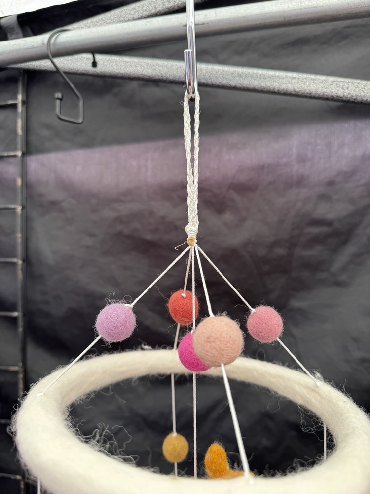 Farm animals . Baby mobile,Handmade in Nepal from felted Yak wool.