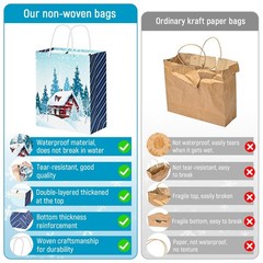 WLUSEAXI 24 Pack Christmas Gift Bags Assorted Sizes with Handles & Tags – 6 J…