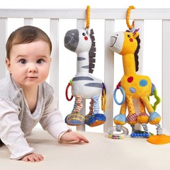 TUMAMA Hanging Toys, 16 inch Plush Animals Baby Rattle, Car Seat Stroller Toy…