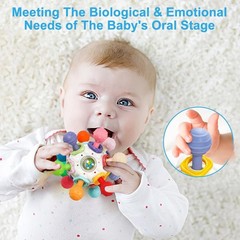 Safe Silicone Baby Sensory Toy & Teether – Ideal for 0-12 Travel