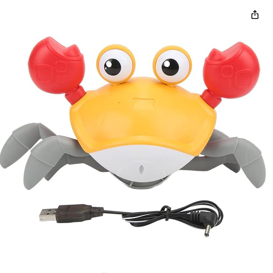 Sensing Crawling Crab Tummy Time Baby Toy Interactive Dancing Toy with Kids Gift