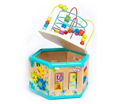 Toy New Pidoko Baby Activity Cube Multicolor Bead Wood Shape Color Sorter