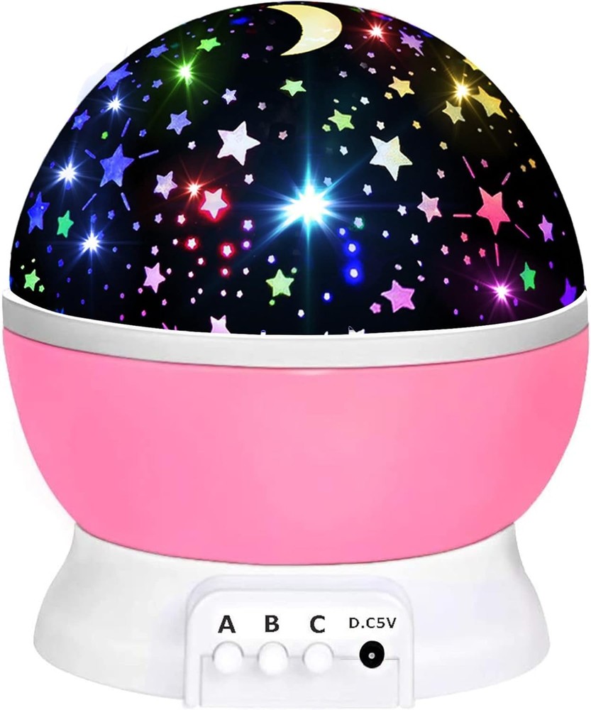 Kids Night Light Projector 360 Rotation 12 Colors Bedroom Lamp Gift Boys Girls
