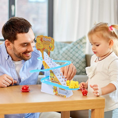 Small Duck Climbing Stairs Toy,Electric Duck Roller Coaster Toy Set,With LED Fla