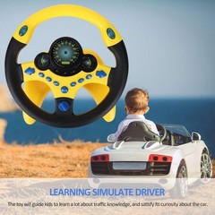 Funny Interactive Driving Simulator for Kids with Rechargeable Battery & Lights