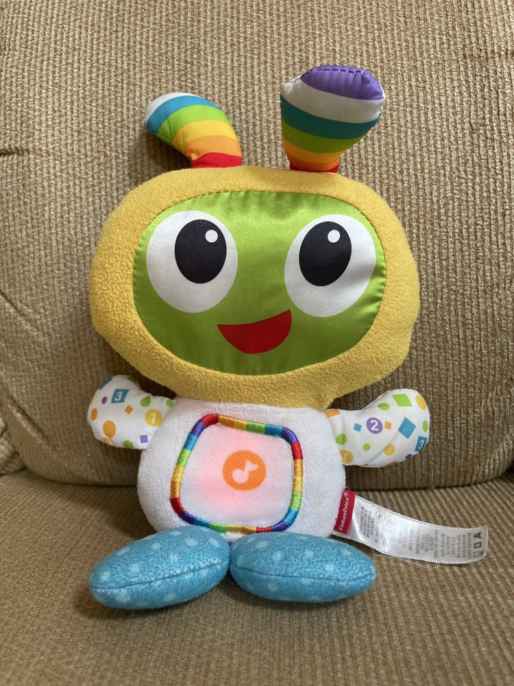 Fisher Price Groove & Glow Bright Beats BeatBo Plush Stuffed Toy Mini Bot Works