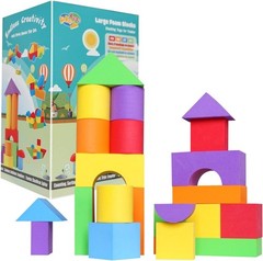 Toddler Foam Building Blocks 18M Plus Non Toxic EVA Set Large Soft Stacking Toys