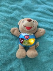 Vtech Happy Lights Bear 8″ Plush Teddy Interactive Baby Music Toy- WORKS