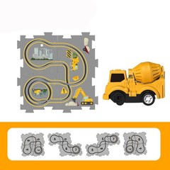 DIY Assembling Electric Trolley ,Kids Educational Puzzle Track Car Play Set Gift