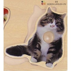 Kaplan Early Learning Large Knob Animal Puzzle Set – Set of 3