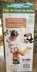 Toddler Ball Drop Tower Toy From Toyster, Wooden Long Lasting Sturdy NIB