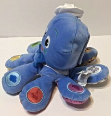 Baby Einstein Musical Octopus 9” Plush Blue Stuffed Toy Works 3 Languages