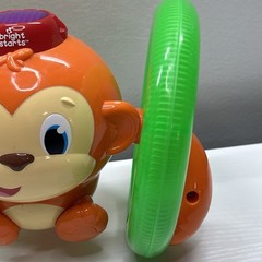 Bright Starts Roll & Glow Monkey Crawling Baby Toy With Lights And Sounds