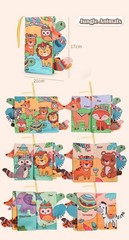 Baby 3D Soft Cloth Books Safe Tear-Resistant Animal Tails Crinkle Paper Beeper