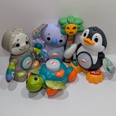 Fisher-Price Linkimals Lights & Colors Sloth Penguin Turtle Koala Lot of 4 Works