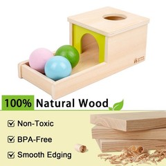 Object Permanence Box with Tray Three Balls Montessori Toys for 6-12 Months B…